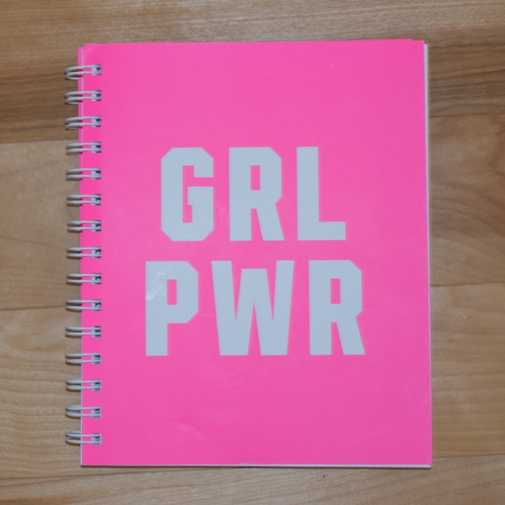 Pink spiral notebook